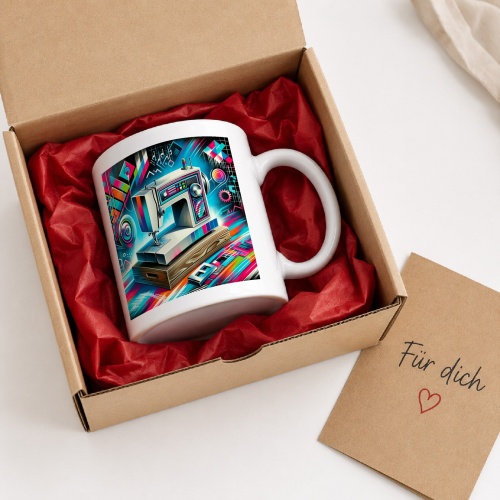 Tasse »Die Kunst des Nähens - RetroFuturismus«