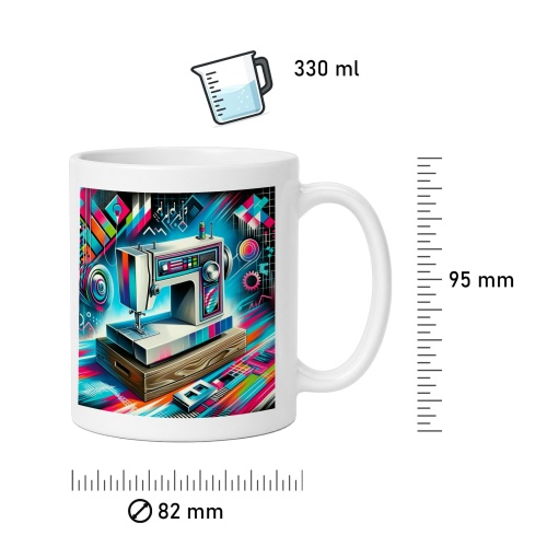Tasse »Die Kunst des Nähens - RetroFuturismus«
