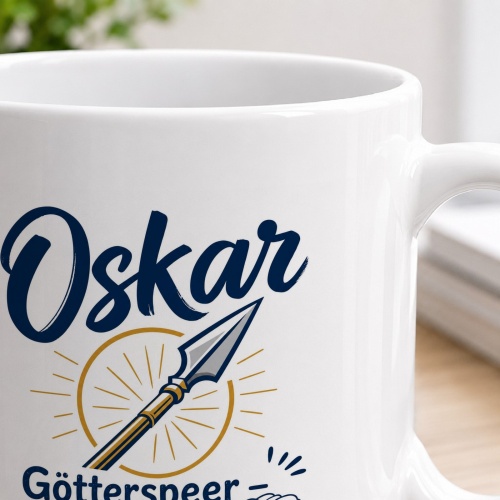 Tasse »Oskar – Götterspeer, außer beim Wäschekorb«