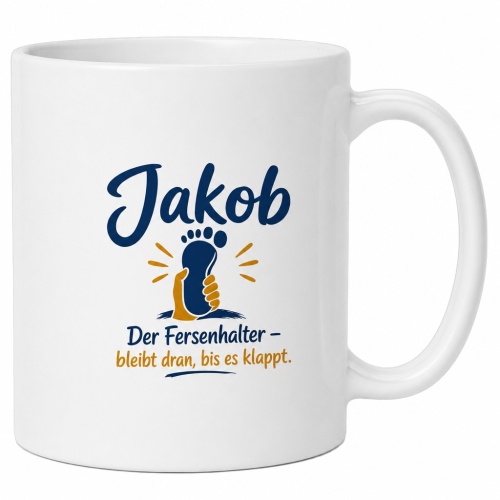 Tasse »Jakob – Der Fersenhalter«