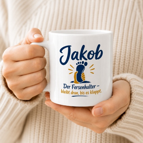 Tasse »Jakob – Der Fersenhalter«