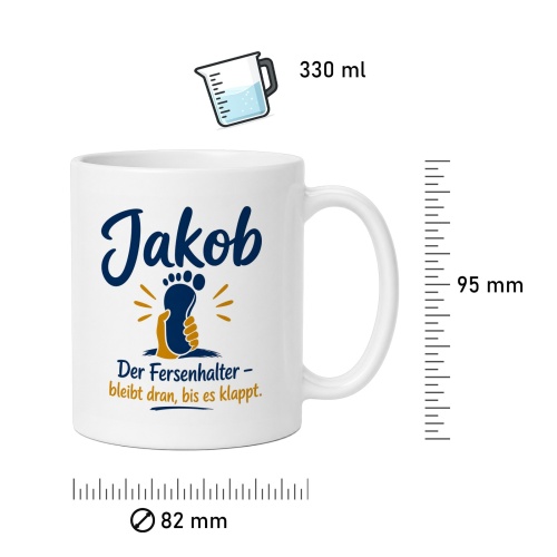 Tasse »Jakob – Der Fersenhalter«