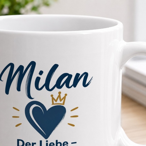 Tasse »Milan – Der Liebe, charmant ohne Anleitung«