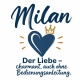 Tasse »Milan – Der Liebe, charmant ohne Anleitung«