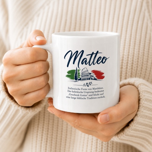 Tasse »Matteo – Geschenk Gottes«