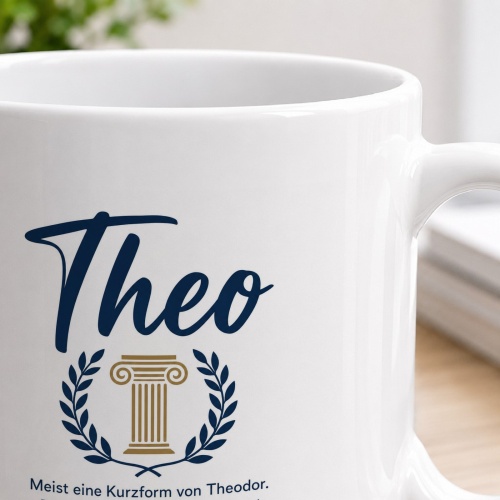 Tasse »Theo – Geschenk Gottes, Antike Name«