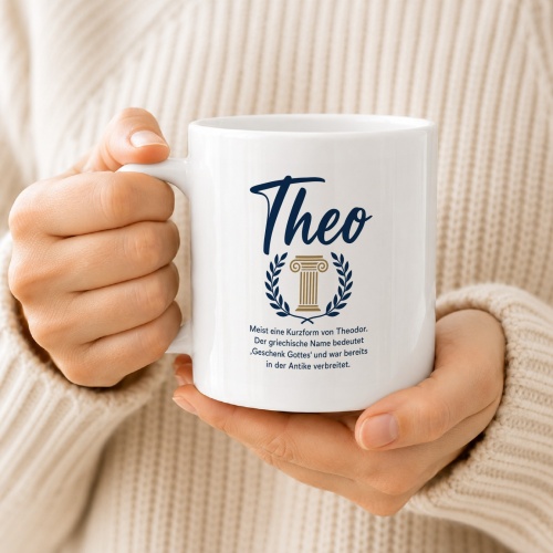 Tasse »Theo – Geschenk Gottes, Antike Name«