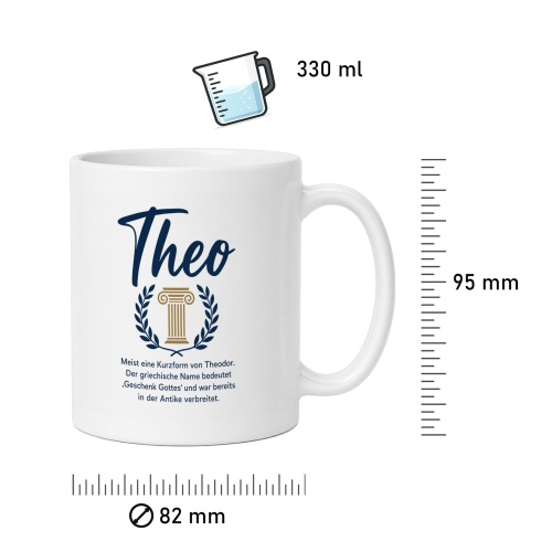 Tasse »Theo – Geschenk Gottes, Antike Name«