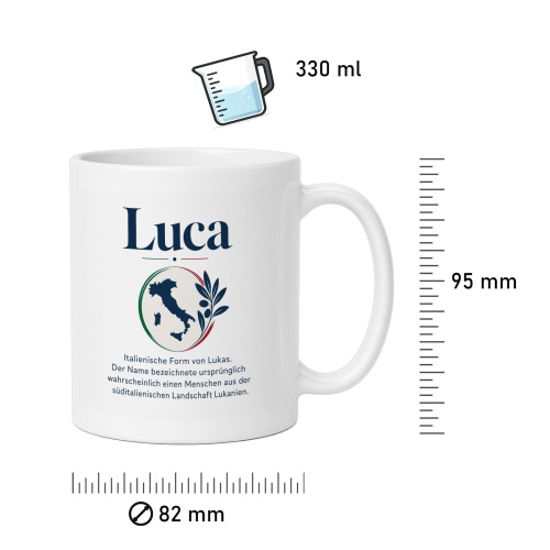 Tasse »Luca – Italienische Namensbedeutung«