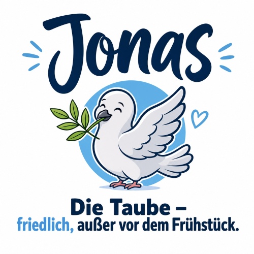 Tasse »Jonas – Die Taube, friedlich...