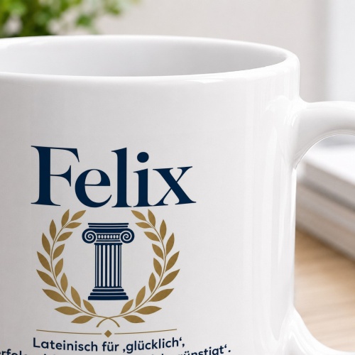 Tasse »Felix – Lateinisch für glücklich«