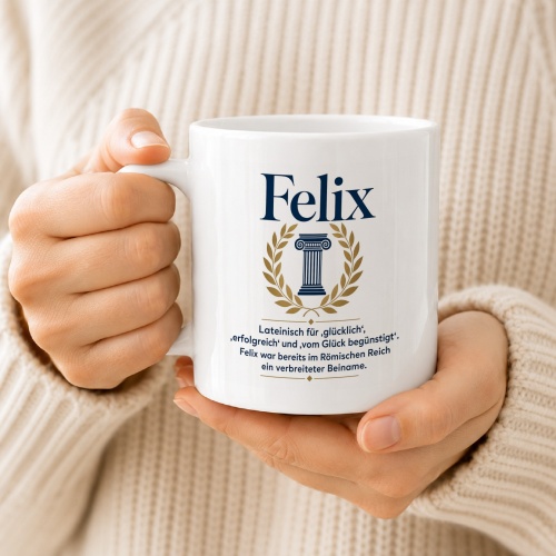 Tasse »Felix – Lateinisch für glücklich«
