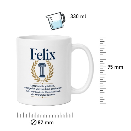 Tasse »Felix – Lateinisch für glücklich«