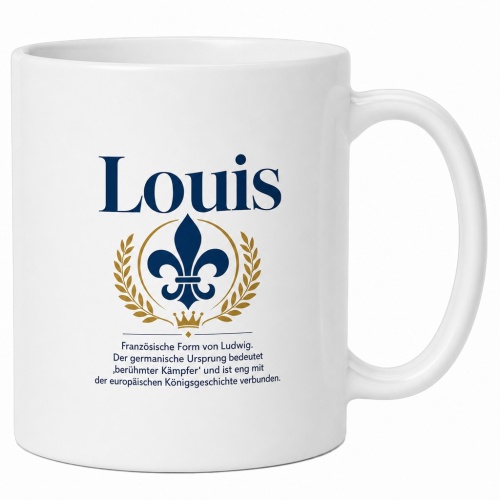 Tasse »Louis – königlicher Name«