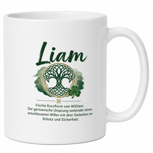 Tasse »Liam – Keltischer Name &...