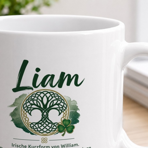 Tasse »Liam – Keltischer Name & Lebensbaum«