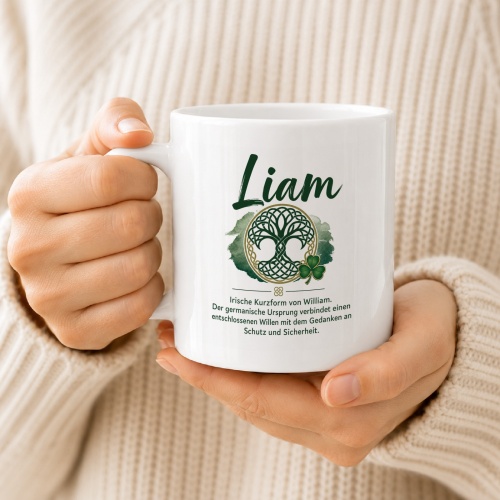 Tasse »Liam – Keltischer Name & Lebensbaum«