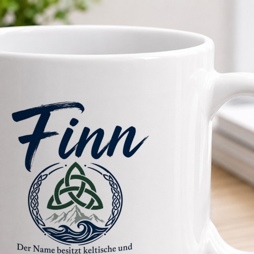 Tasse »Finn – keltische Herkunft & Bedeutung«