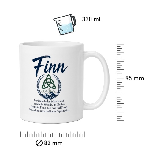 Tasse »Finn – keltische Herkunft & Bedeutung«