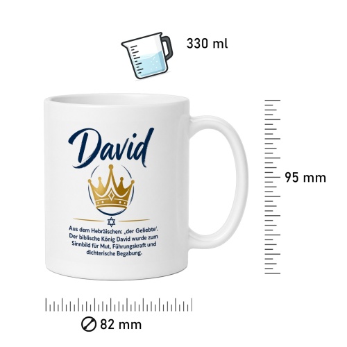Tasse »David – Mut und Führungsstärke«