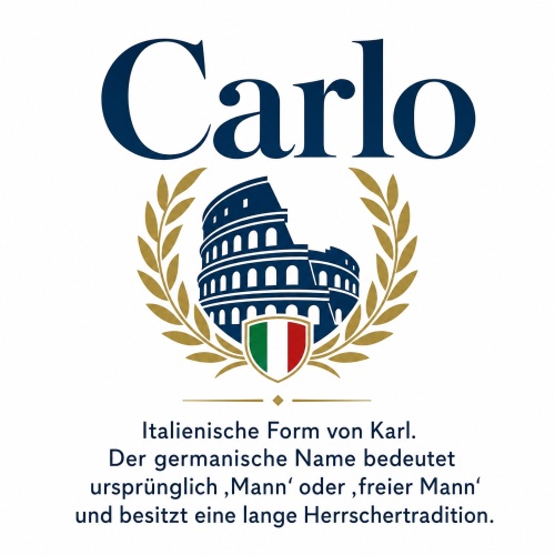 Tasse »Carlo – italienische Form von Karl«