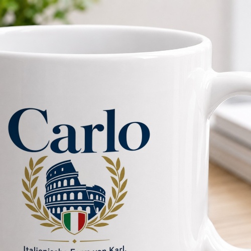 Tasse »Carlo – italienische Form von Karl«