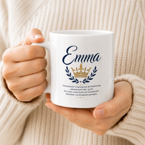Tasse »Emma – Königlicher Name & Bedeutung«