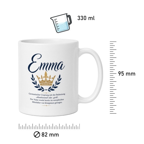 Tasse »Emma – Königlicher Name & Bedeutung«