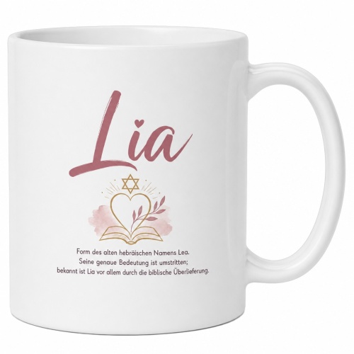 Tasse »Lia – biblische Namensbedeutung«