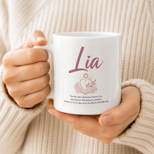 Tasse »Lia – biblische Namensbedeutung«