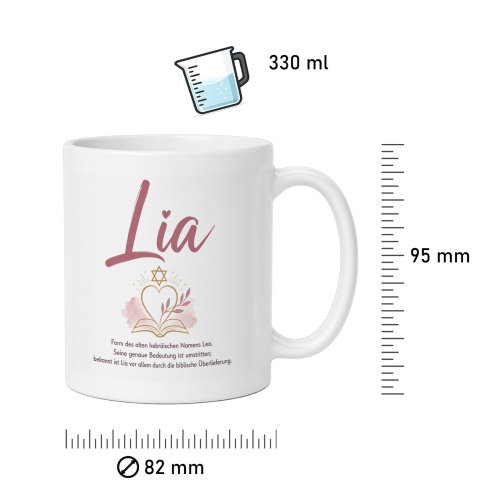 Tasse »Lia – biblische Namensbedeutung«