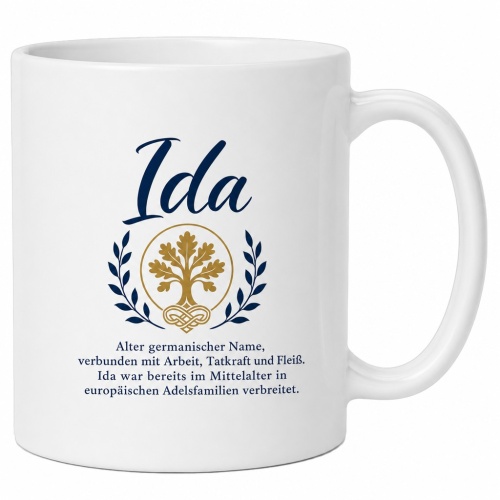 Tasse »Ida – germanischer Name &...