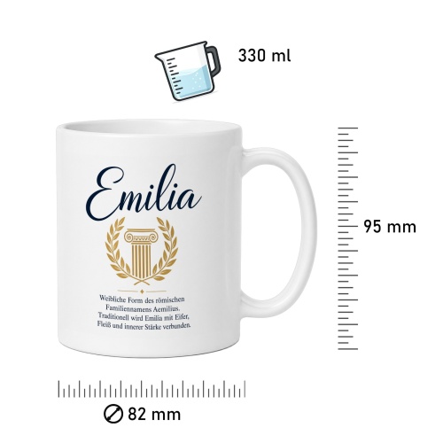 Tasse »Emilia – Herkunft & Bedeutung«