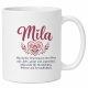 Tasse »Mila – Herzlichkeit & Freundlichkeit«