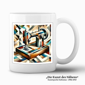 Tasse "Die Kunst des Nähens - Kubismus"