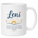 Tasse »Leni Namensbedeutung & Sonnen-Motiv«