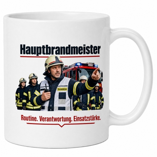 Tasse »Hauptbrandmeister – Routine....