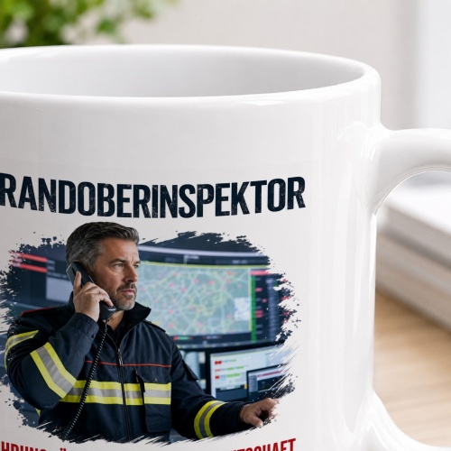 Tasse »Brandoberinspektor – Führung. Überblick. Einsatzbereitschaft.«