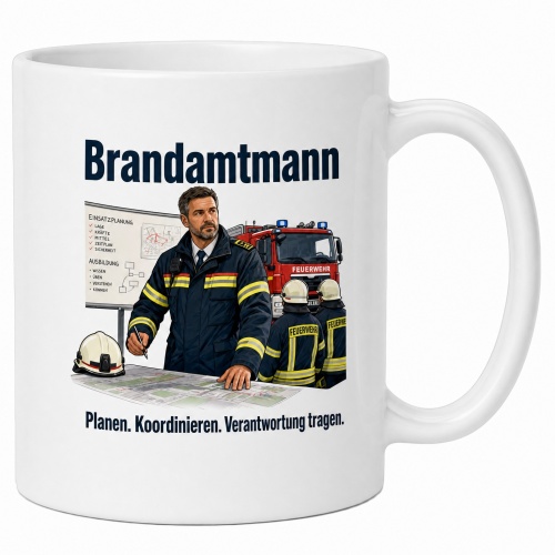 Tasse »Brandamtmann – Planen. Koordinieren....