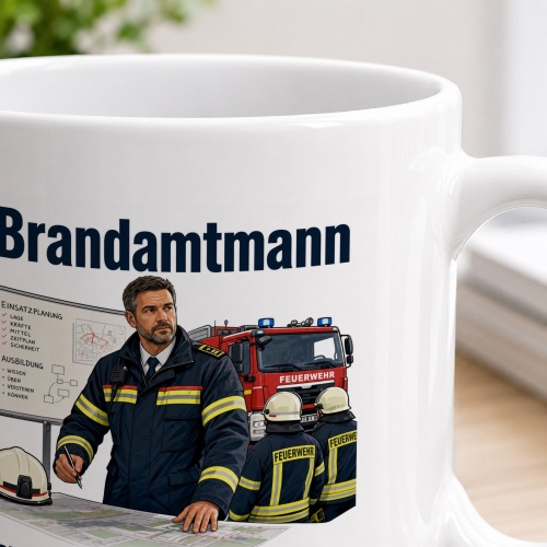 Tasse »Brandamtmann – Planen. Koordinieren. Verantwortung tragen.«