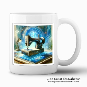 Tasse "Die Kunst des Nähens - FutureTechArt"