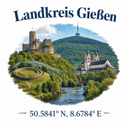 Tasse »Landkreis Gießen – Burgen & Kirche«