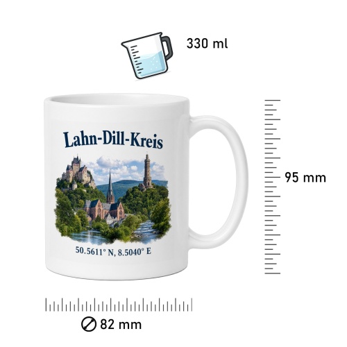 Tasse »Lahn-Dill-Kreis Sehenswürdigkeiten«