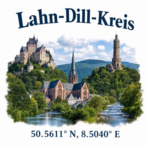 Tasse »Lahn-Dill-Kreis Sehenswürdigkeiten«