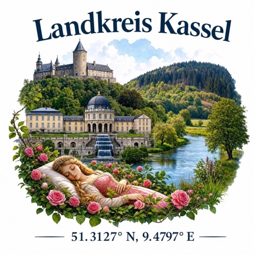 Tasse »Landkreis Kassel – Dornröschen & Schloss«