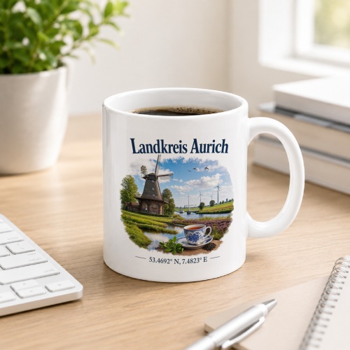 Tasse »Landkreis Aurich – Windmühle...
