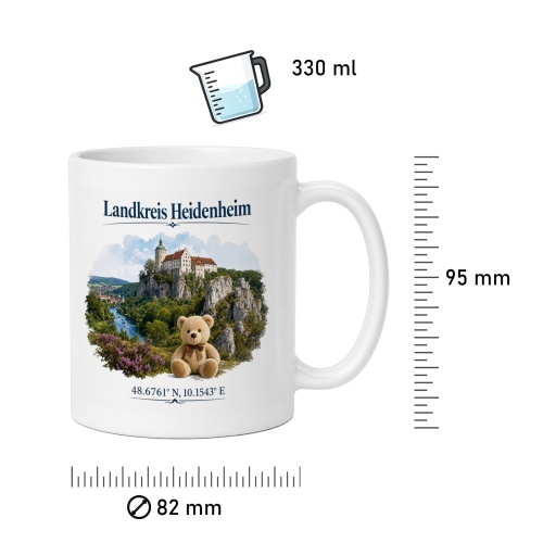Tasse »Landkreis Heidenheim Bär Schloss Natur«