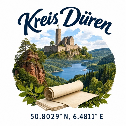 Tasse »Kreis Düren – Burg und See«