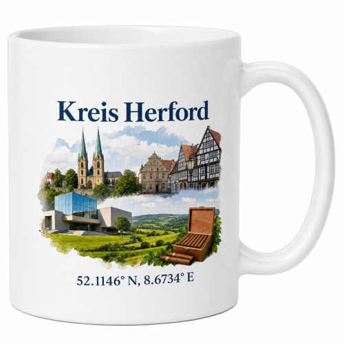 Tasse »Kreis Herford – Wahrzeichen &...