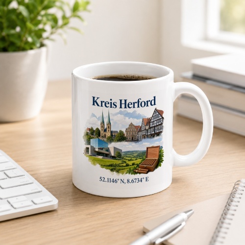 Tasse »Kreis Herford – Wahrzeichen &...